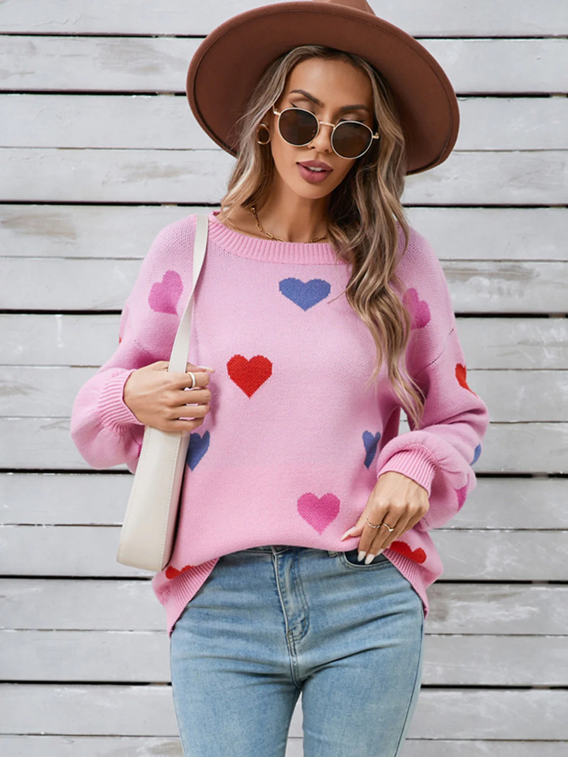 Ulla | Heart-shaped, long-sleeved crew neck sweater - Image 4