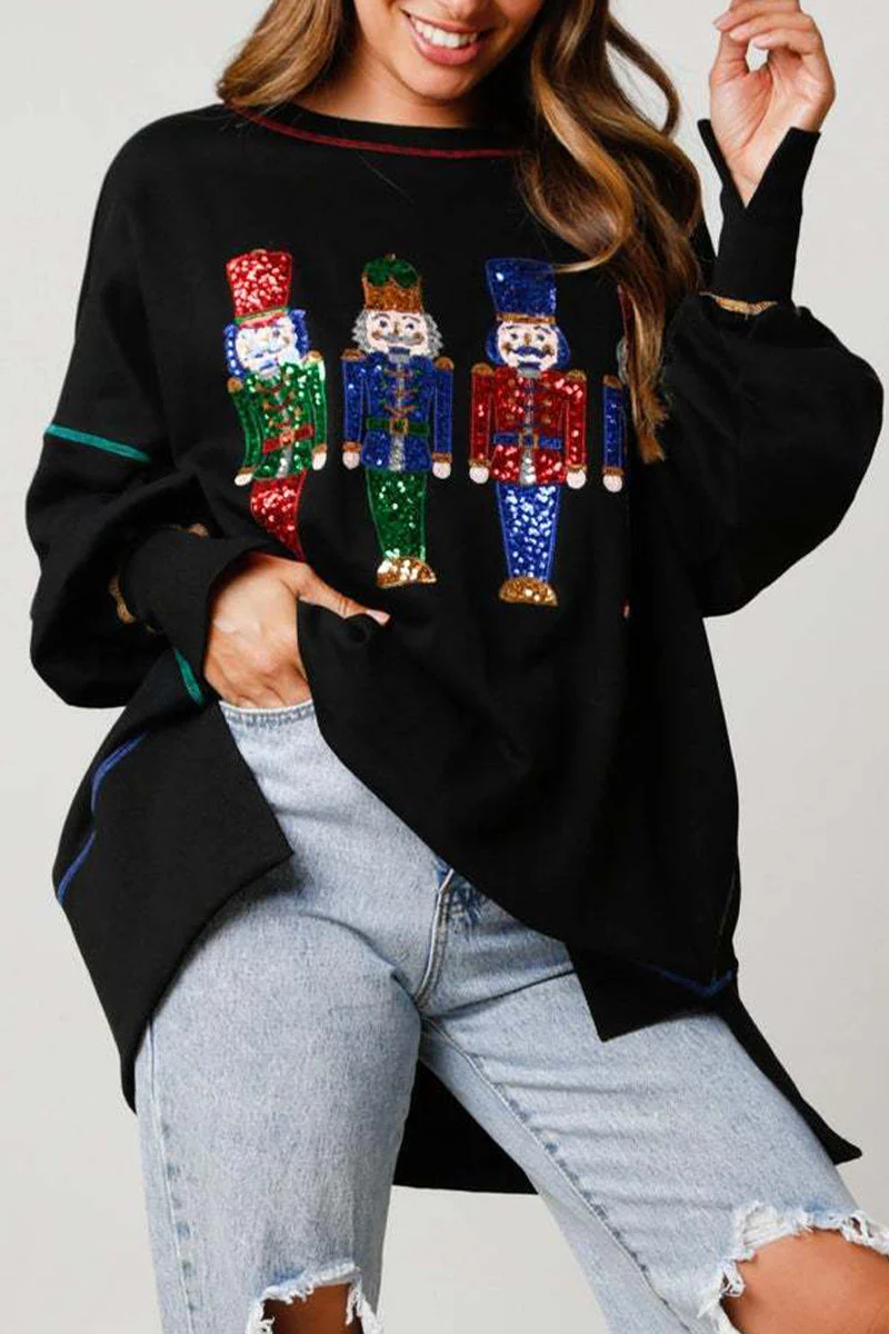 Ursula | Casual solid color O-neck sequin tops - Image 6