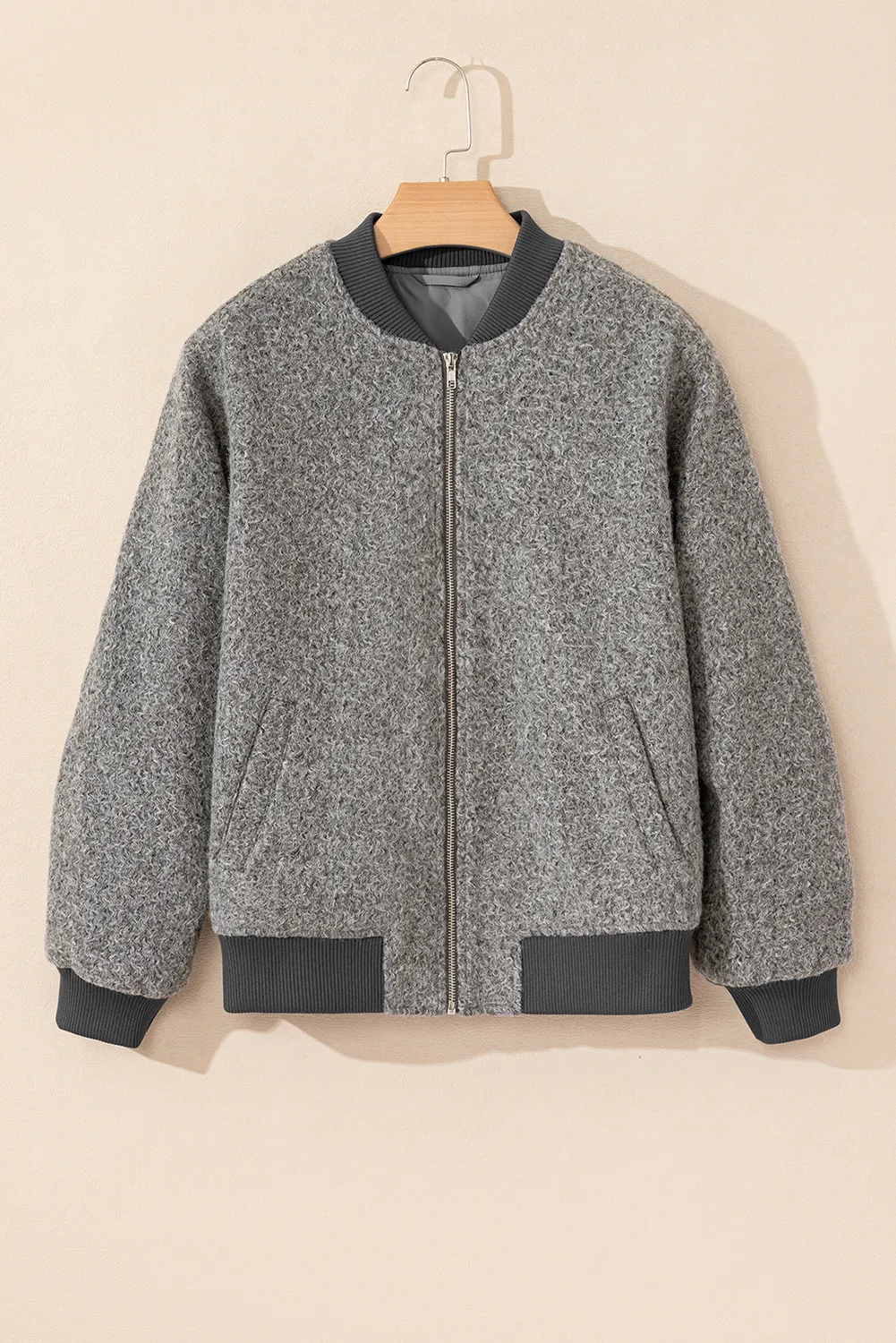 Ursula | Jacket with baseball collar and zip and pockets - Image 6