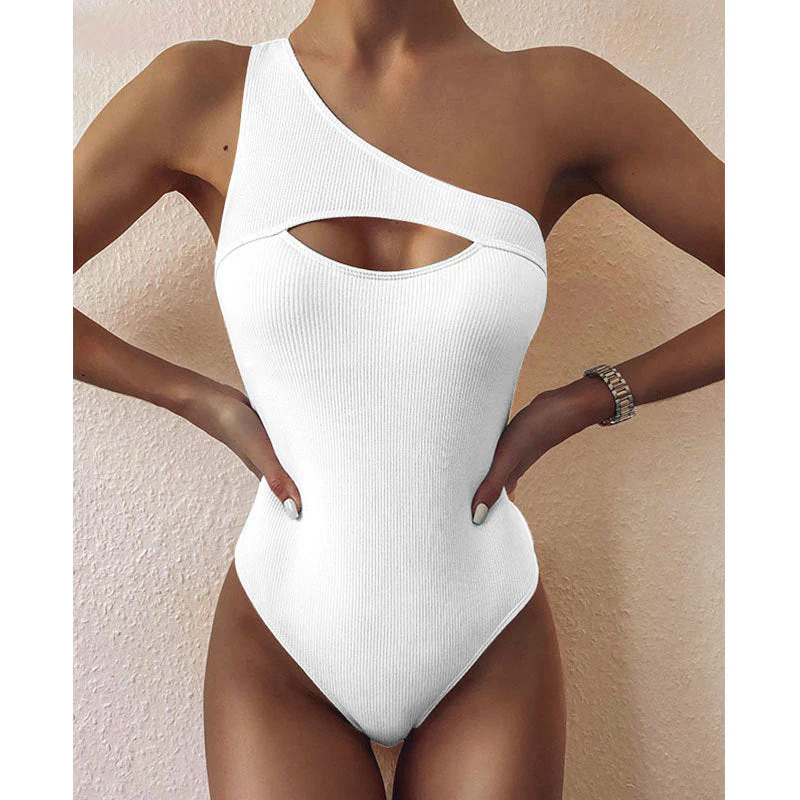 Úrsula® | New Bikini Solid Color One-Shoulder One-Piece Swimsuit Women - Image 6