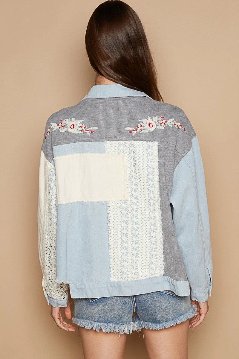 Úrsula | POL shaket crochet embroidery with raw hem and chest pockets - Image 6