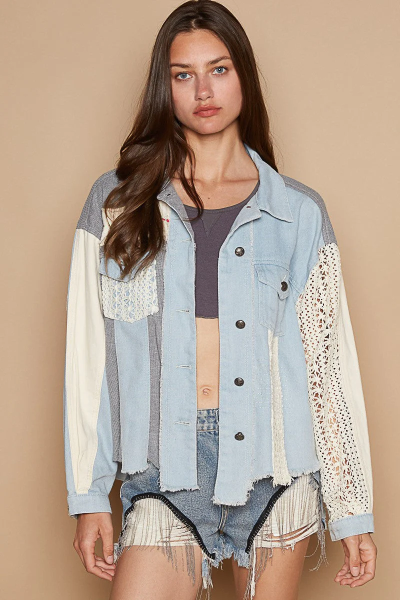 Úrsula | POL shaket crochet embroidery with raw hem and chest pockets - Image 7