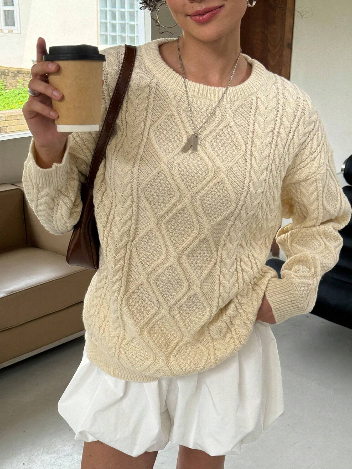 Ursula | Women's sweater with a loose crew neck - Image 3