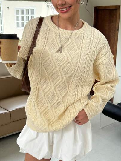 Ursula | Women's sweater with a loose crew neck - Image 9