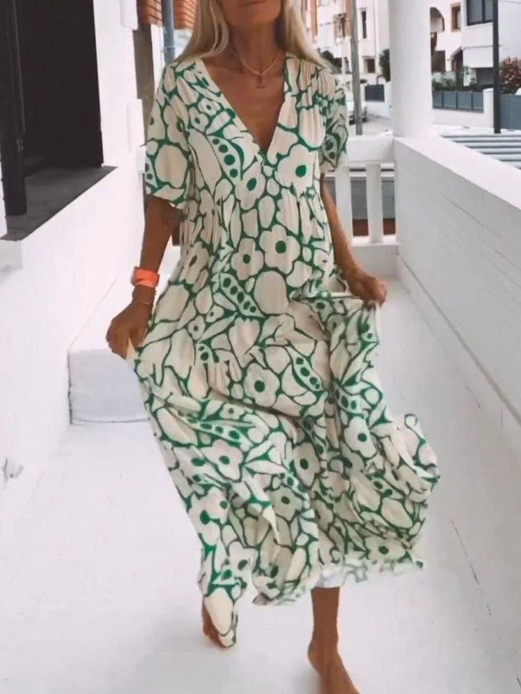 Valentina® | Green Maxi Summer Dress