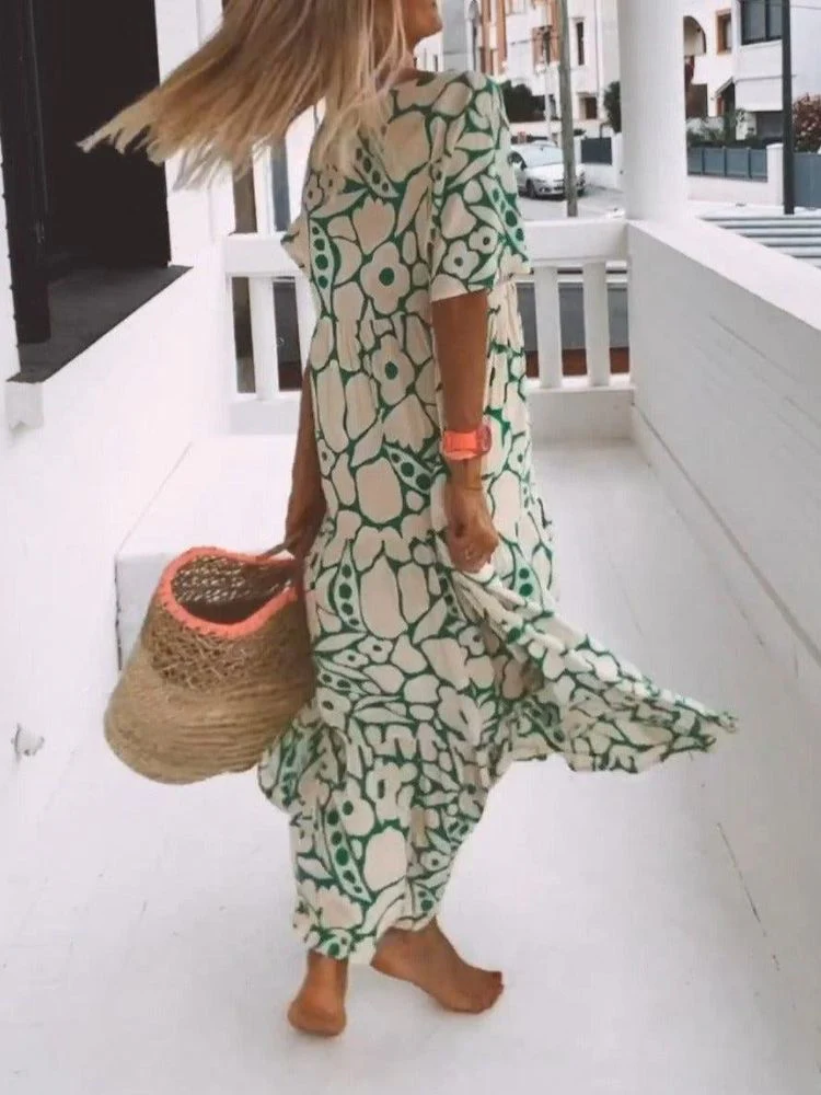 Valentina® | Green Maxi Summer Dress - Image 3
