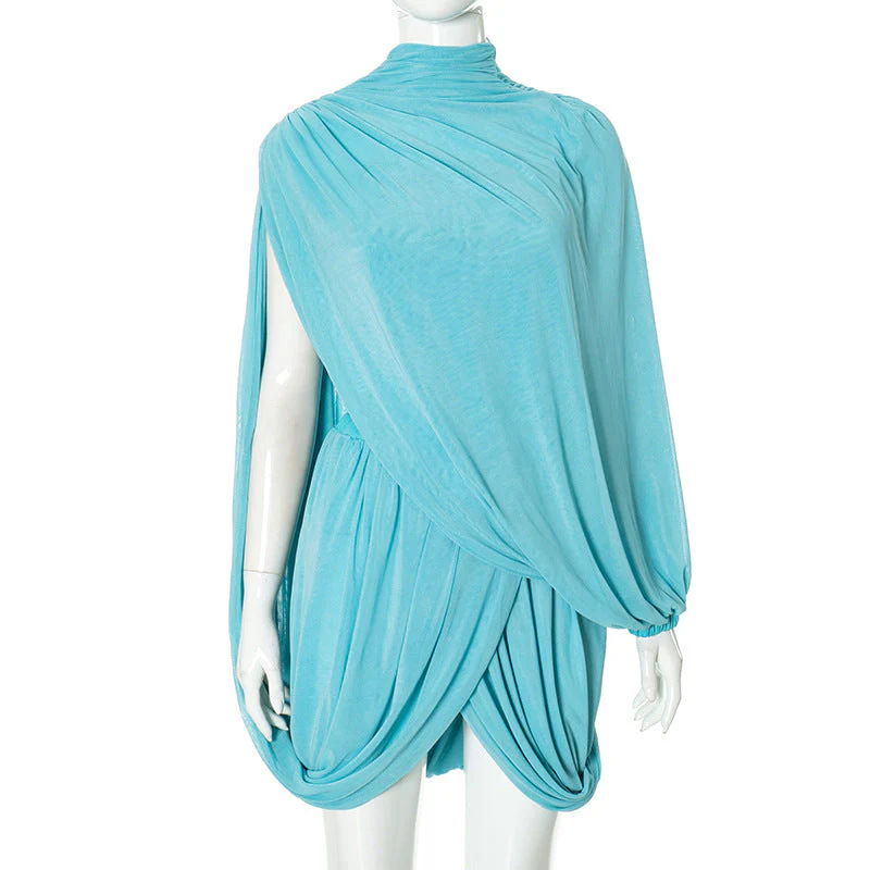 Valentina® | Women'S Asymmetric Draped Mini Dress - Image 6