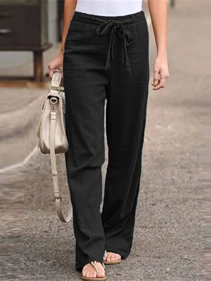 Valeria® | Comfortable Linen Trousers In A Casual Style - Image 4