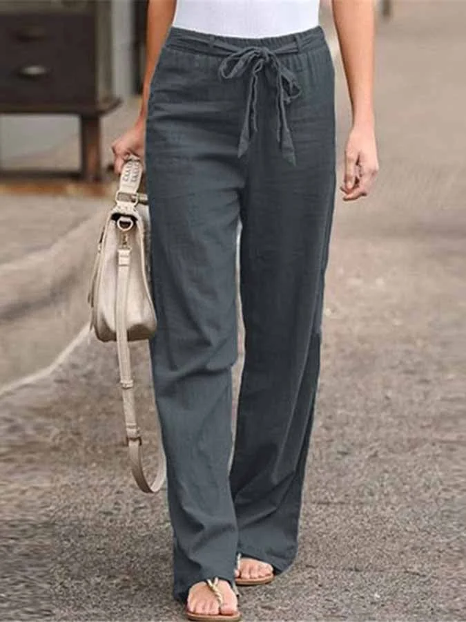 Valeria® | Comfortable Linen Trousers In A Casual Style - Image 8