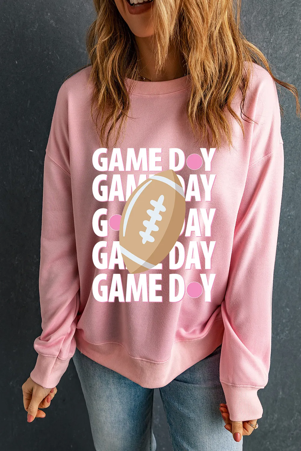 Valeria | Long sleeve crew neck sweatshirt