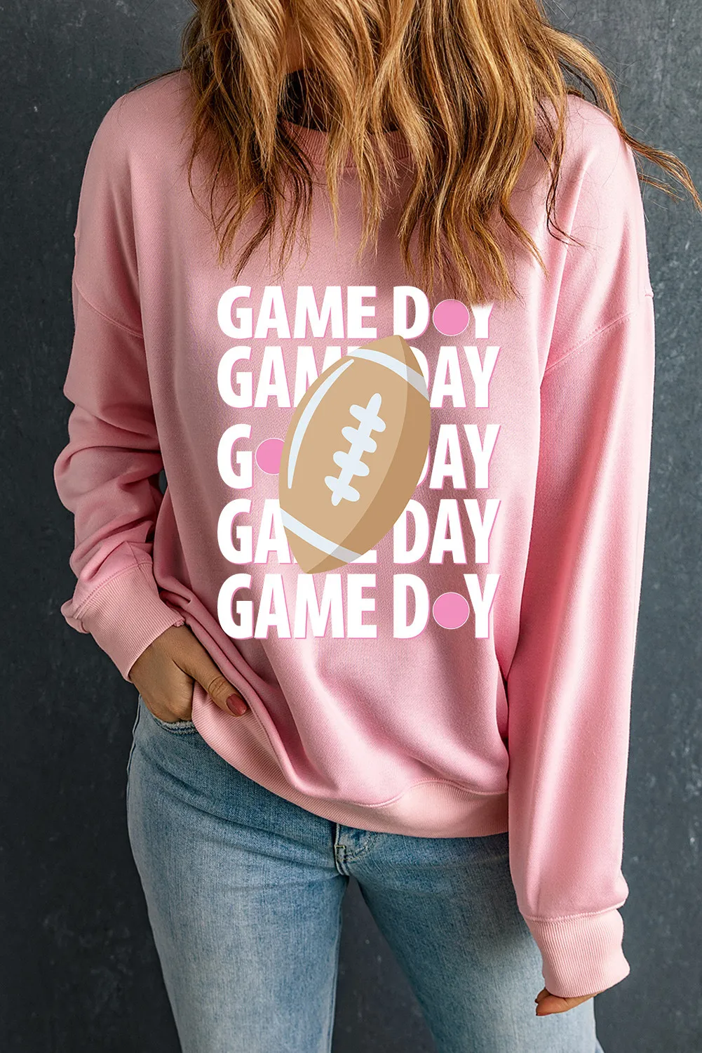 Valeria | Long sleeve crew neck sweatshirt - Image 2