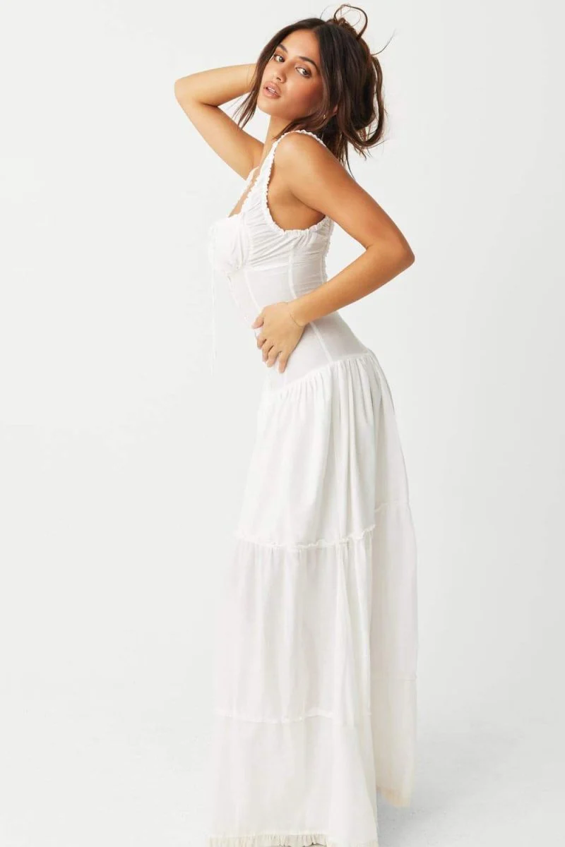 Valeria® | Semi-Sheer Maxi Dress With Ruffles - Image 5