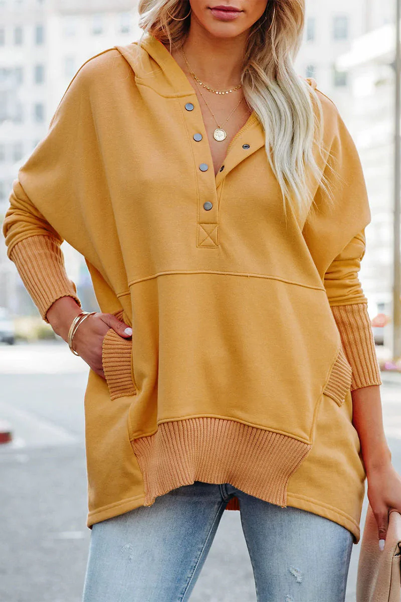 Vanesa | Casual solid tops with pocket buckle and hooded collar - Image 25
