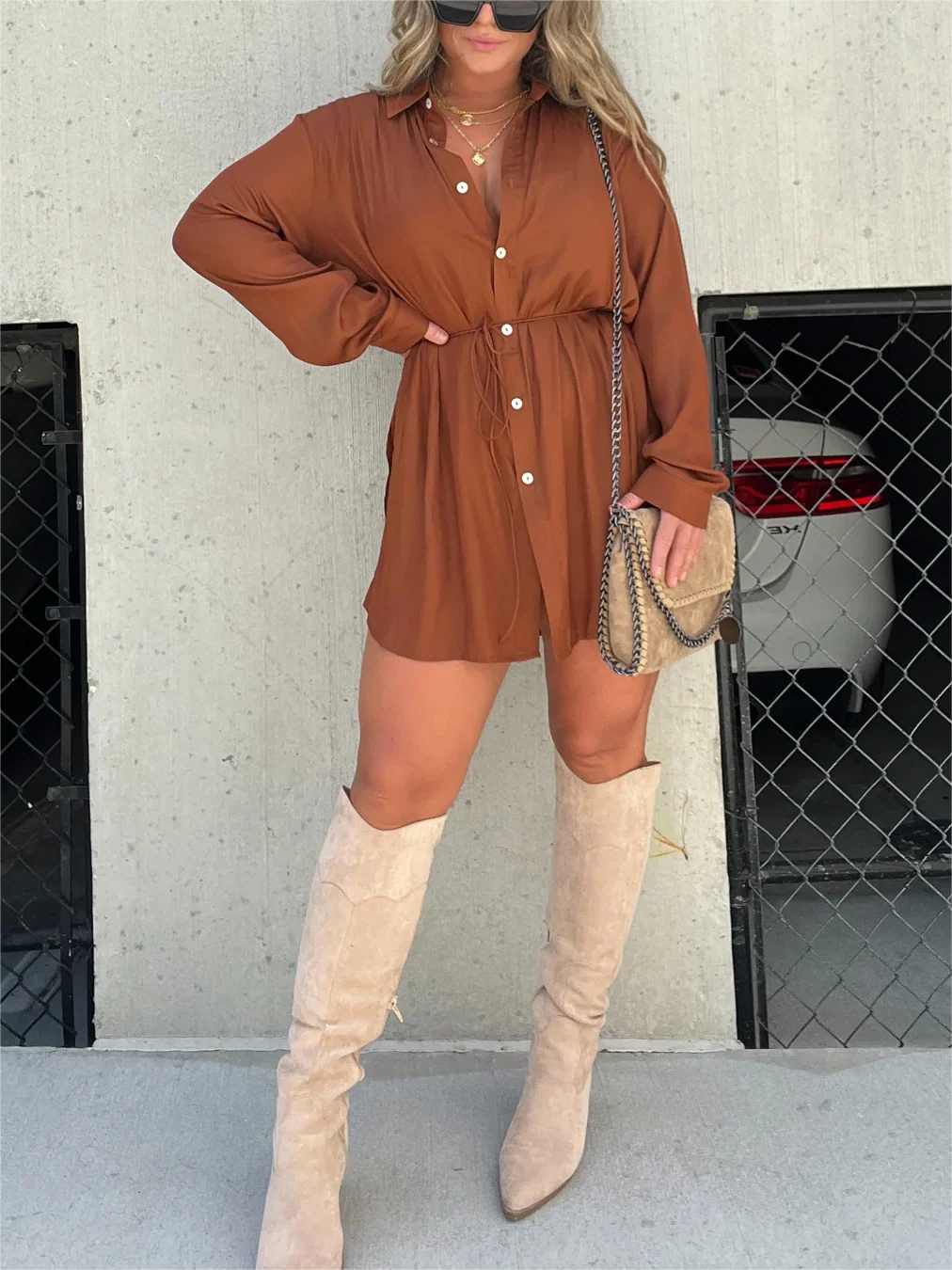 Vanesa® | Satin Overnight Romper Tunic Set - Image 19