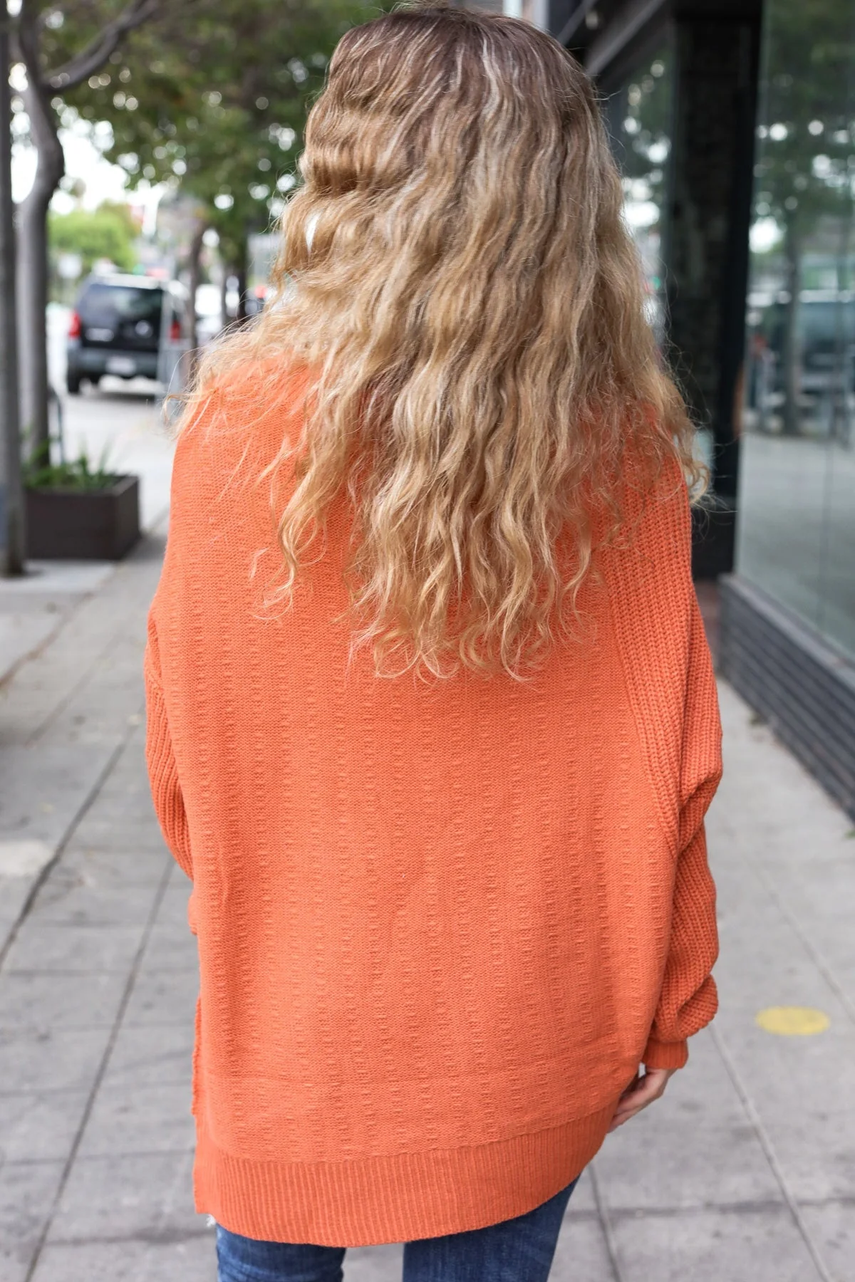 Vanessa | Autumn Vibes Pumpkin Asymmetrical Knit Sweater - Image 20