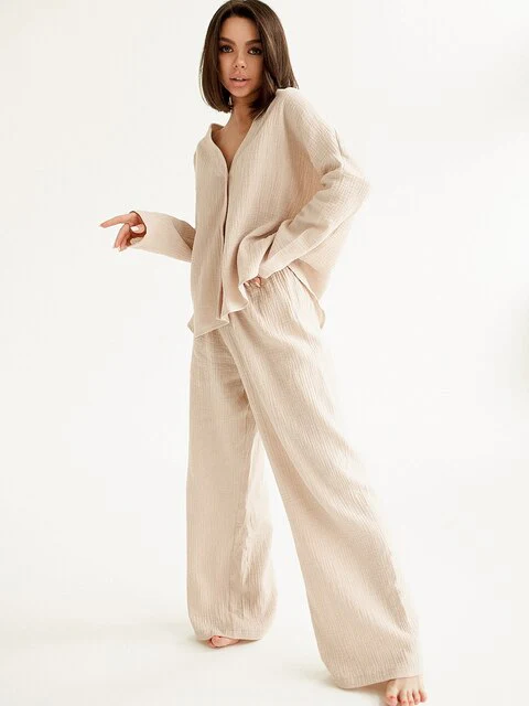 Vanessa | Oversized cotton pants and sweater - Image 4