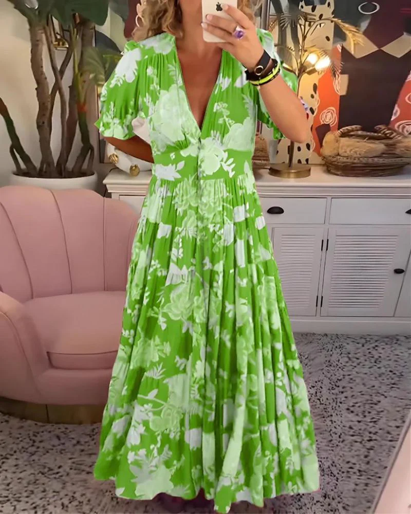 Vera® | Floral V-Neck Dress - Image 3
