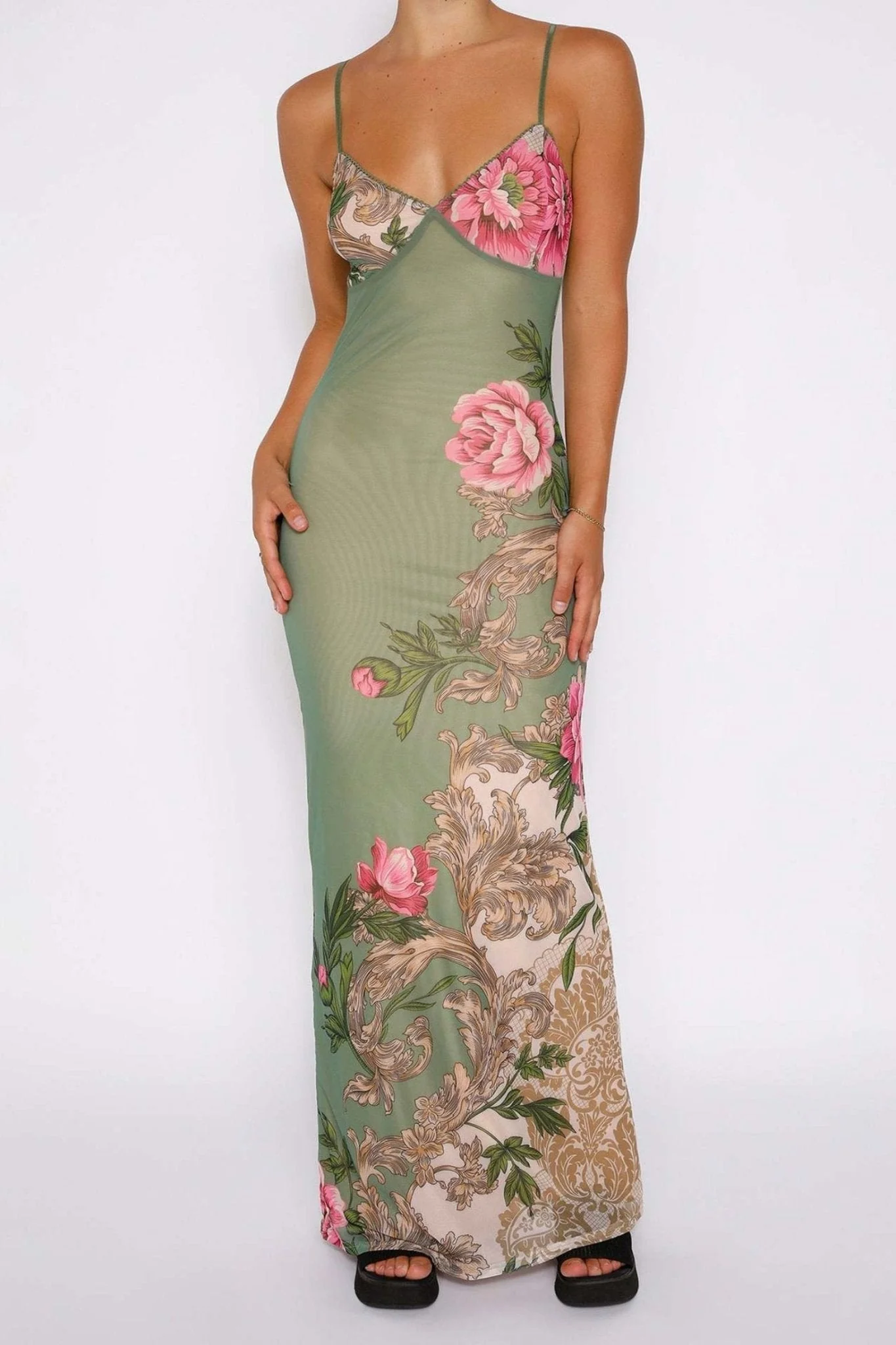 Vera® | Printed, Figure-Hugging Maxi Slip - Image 3
