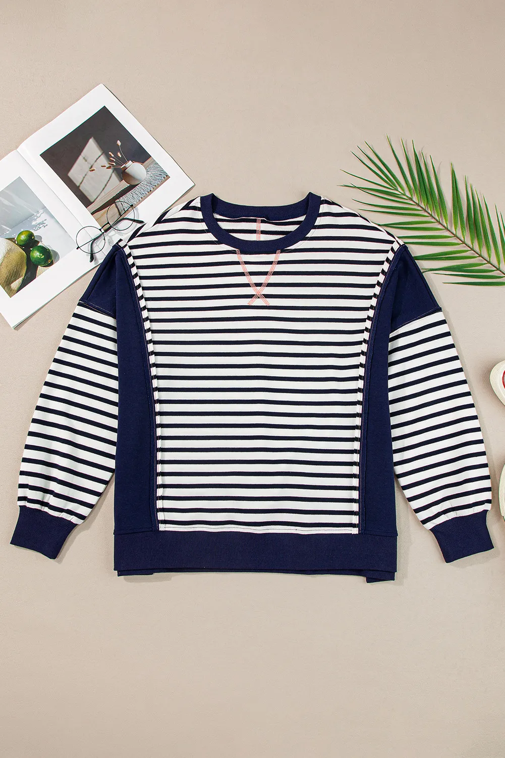 Vera | Striped long-sleeved crew neck sweatshirt - Image 8