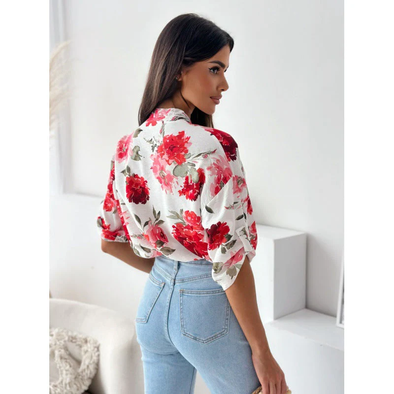 Vera® | Women'S Floral Oversized Button Top - Image 3