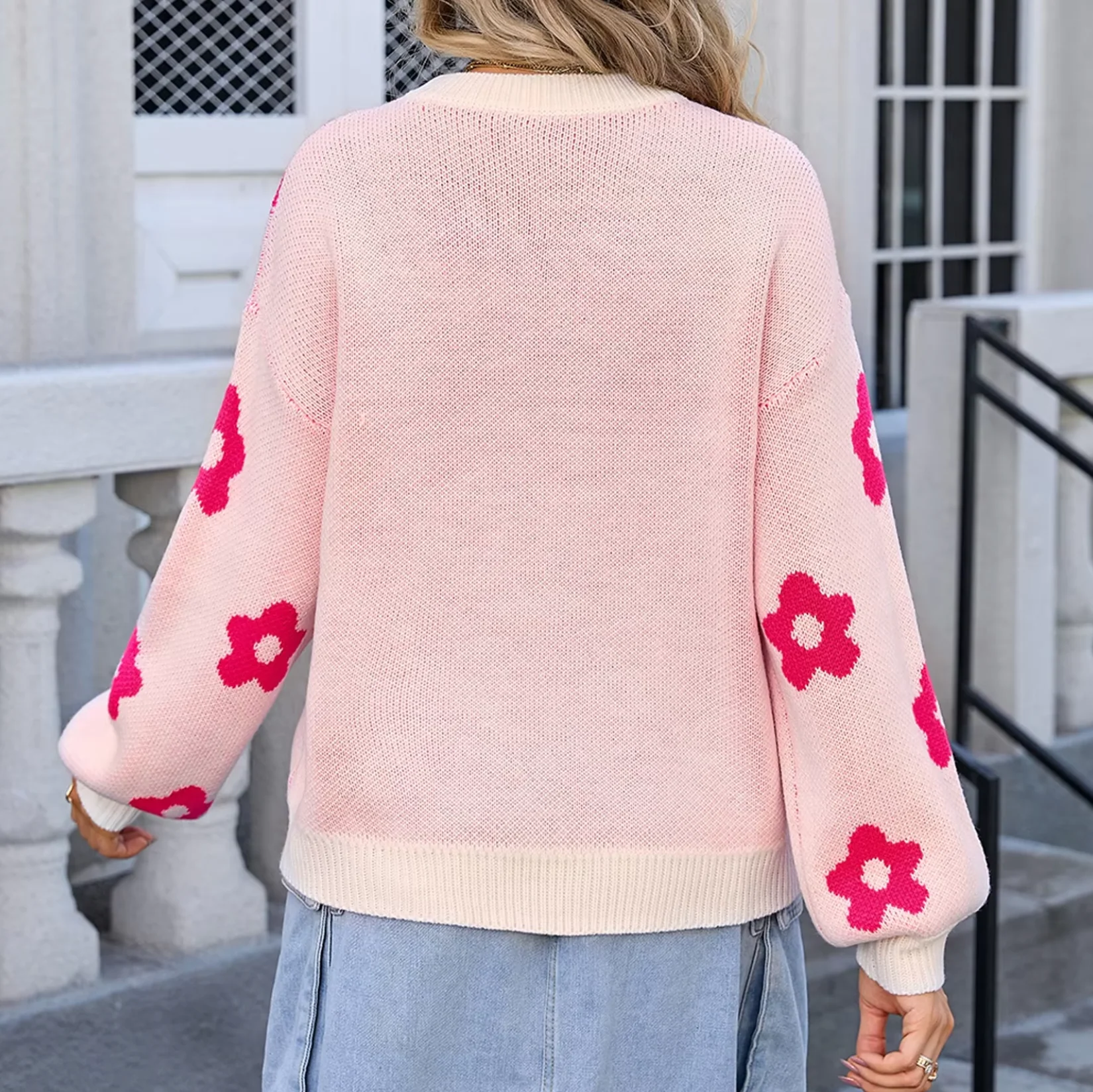 Verónica | Long sleeve cotton knit sweater - Image 4