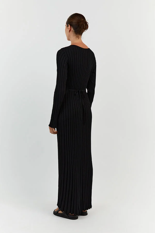 Verónica® | Midi Dress With V-Neck And Knitted Sleeves - Image 9