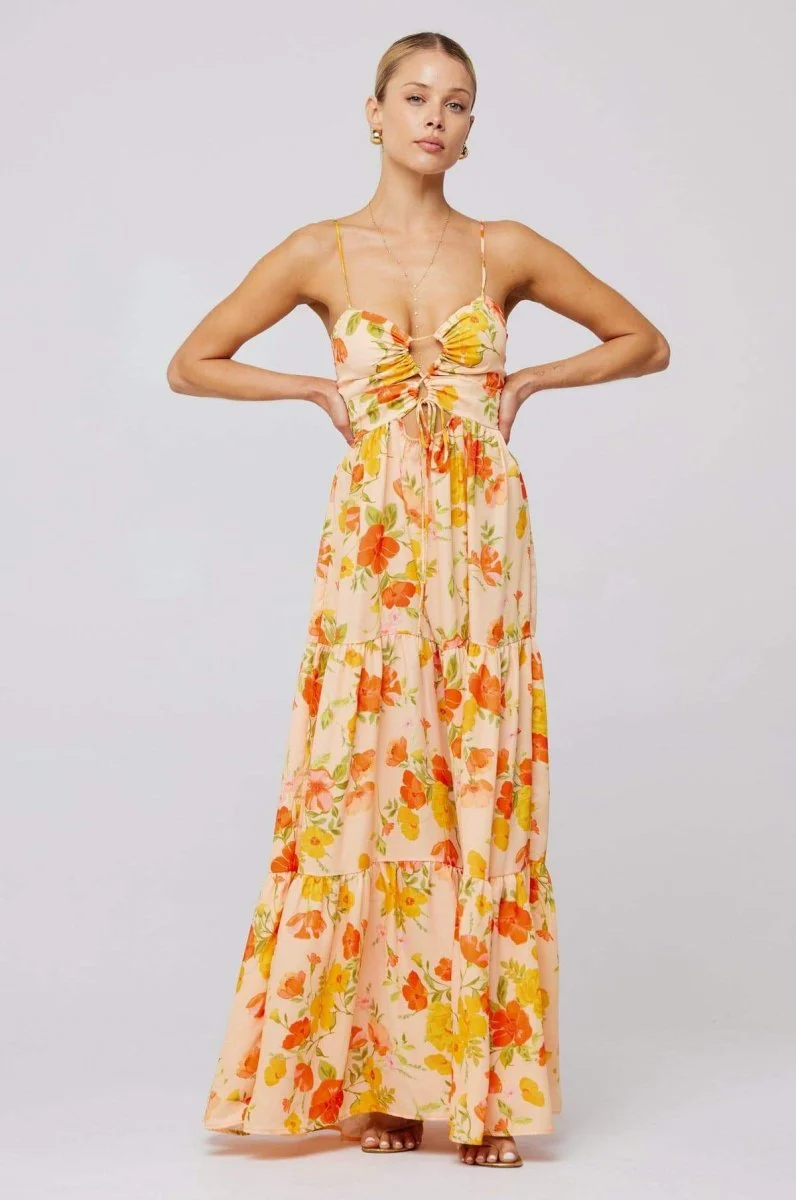 Verónica® | Printed Maxi Strap Dress With Cut-Outs - Image 6