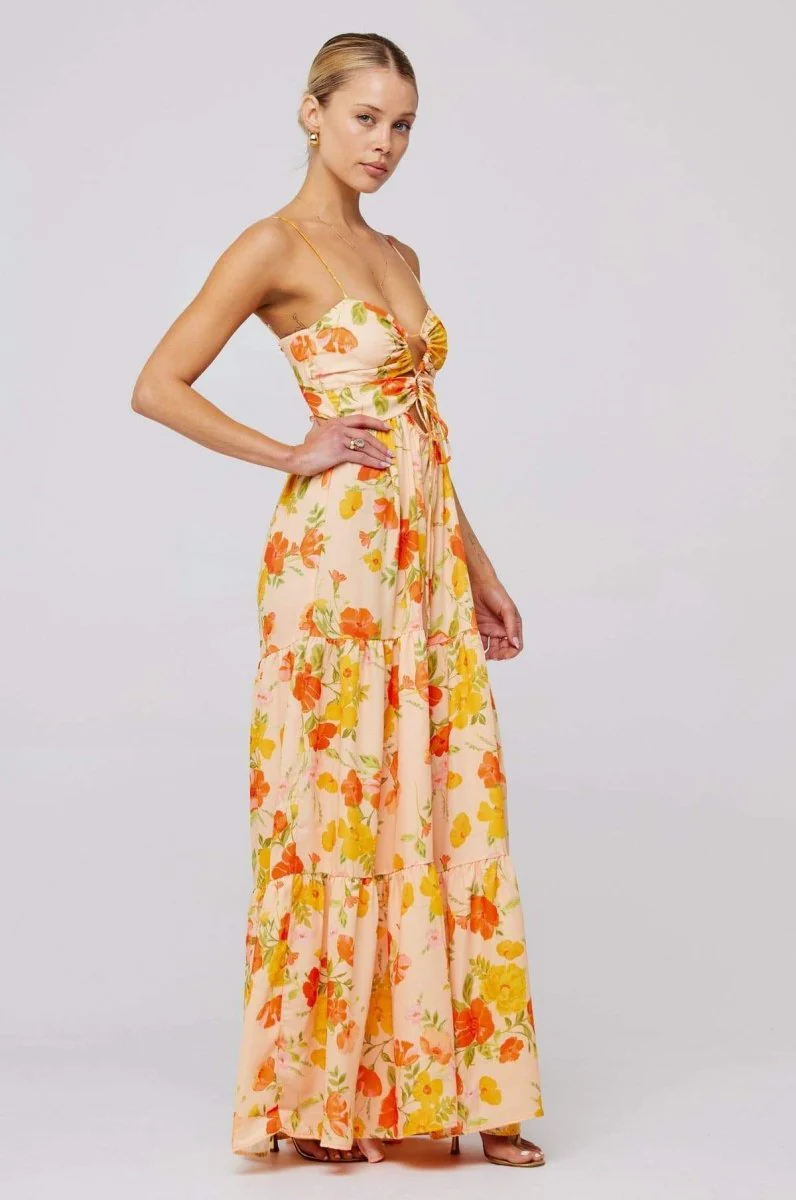 Verónica® | Printed Maxi Strap Dress With Cut-Outs - Image 8