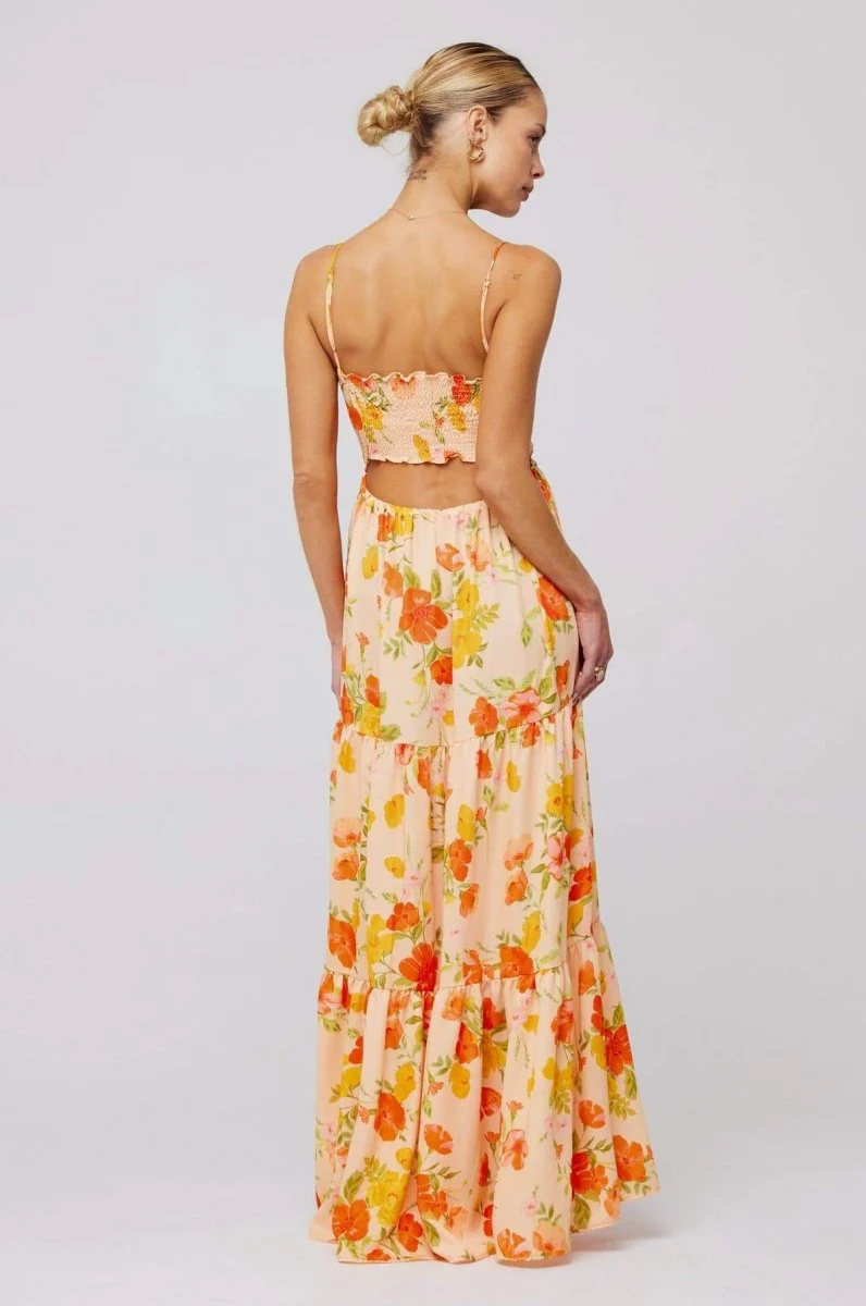 Verónica® | Printed Maxi Strap Dress With Cut-Outs - Image 9