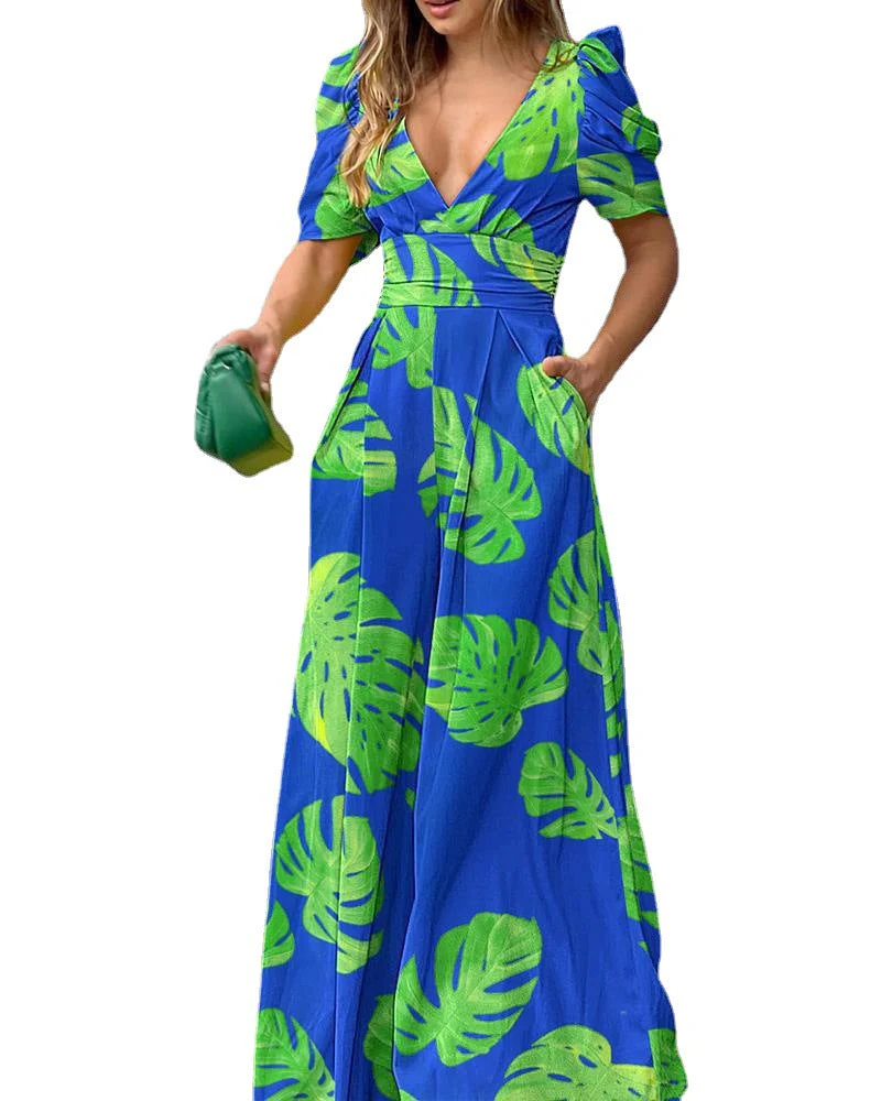 Verónica® | Women'S Floral Maxi Dress With Puff Sleeves - Image 5