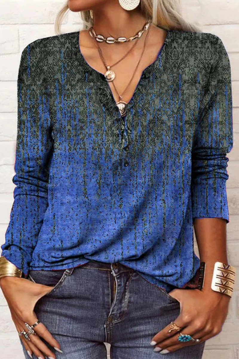 Victoria | Casual printed V-neck tops - Image 9