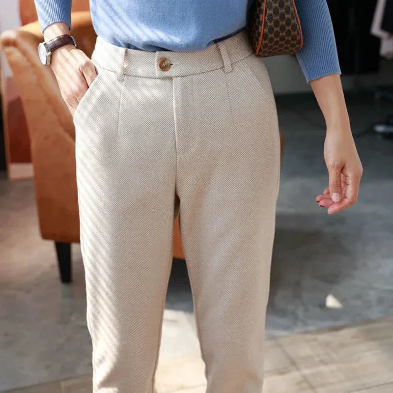 Victoria® | Formal Tweed Trousers High Waisted Style