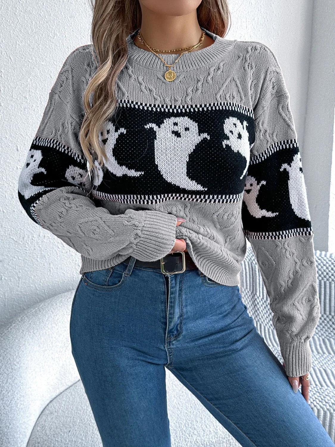 Victoria | Ghost crew neck long sleeve sweater - Image 11