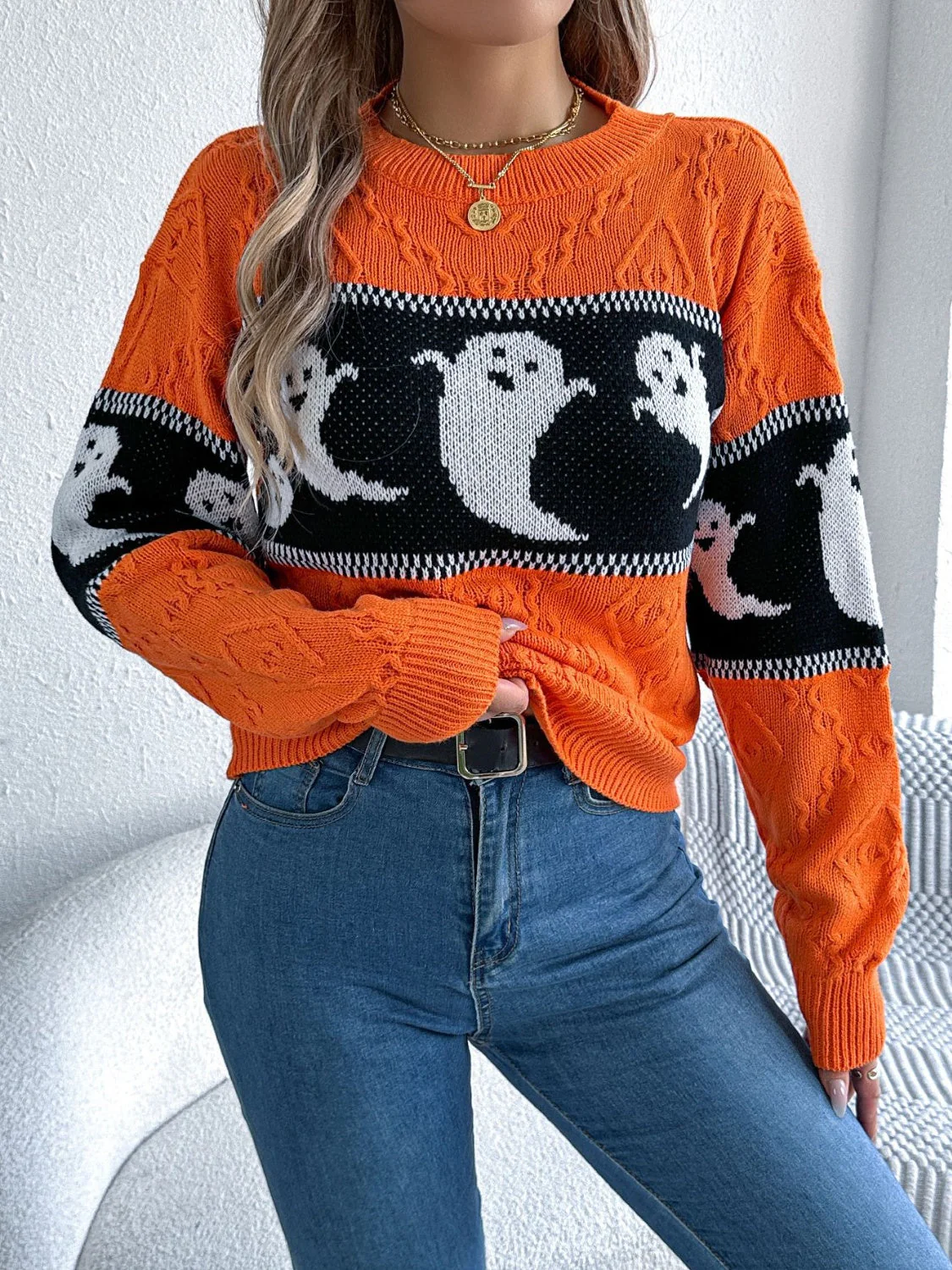 Victoria | Ghost crew neck long sleeve sweater - Image 4