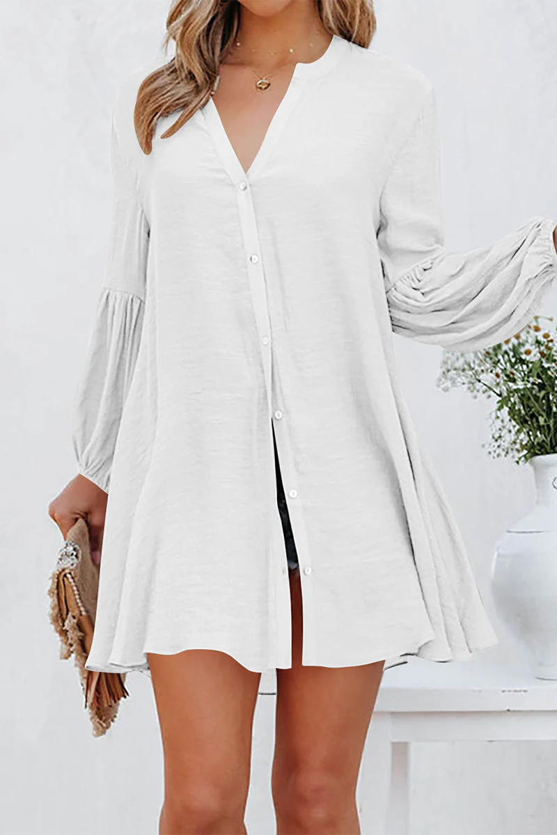 Vilma® | Elegant Long Sleeve V Neck Blouse - Image 2