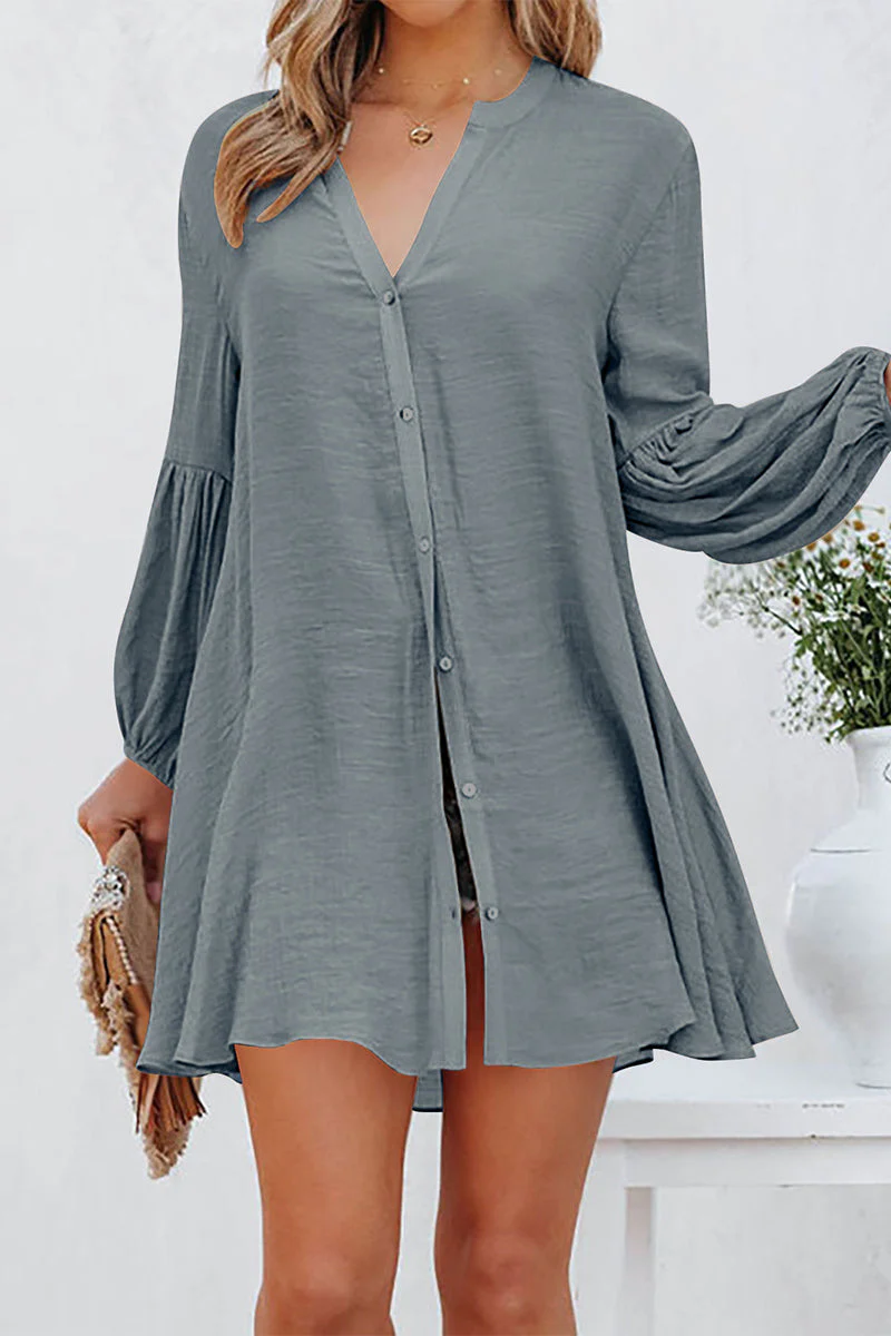 Vilma® | Elegant Long Sleeve V Neck Blouse - Image 5