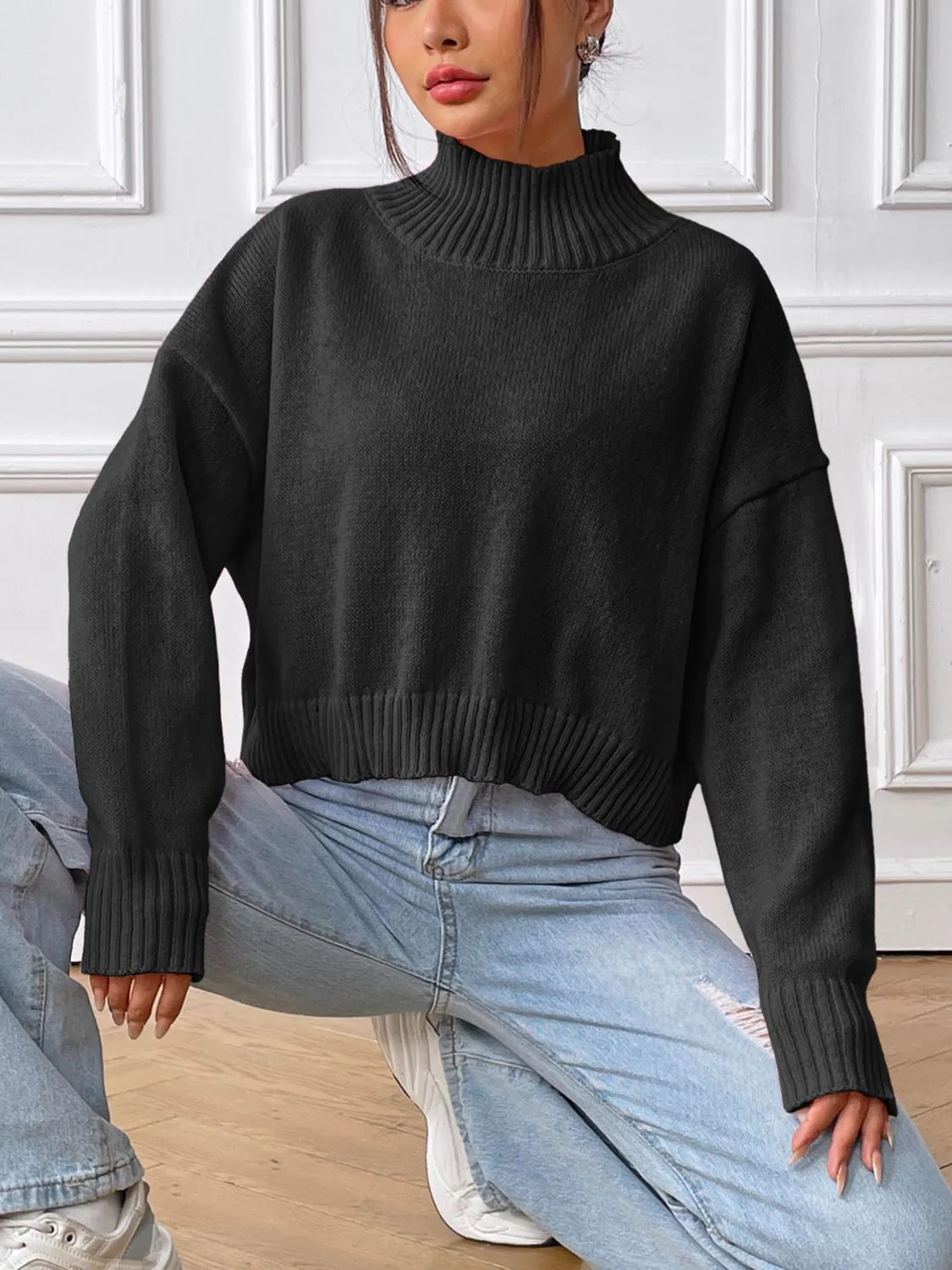 Viola | Turtleneck sweater with long sleeves - Image 7