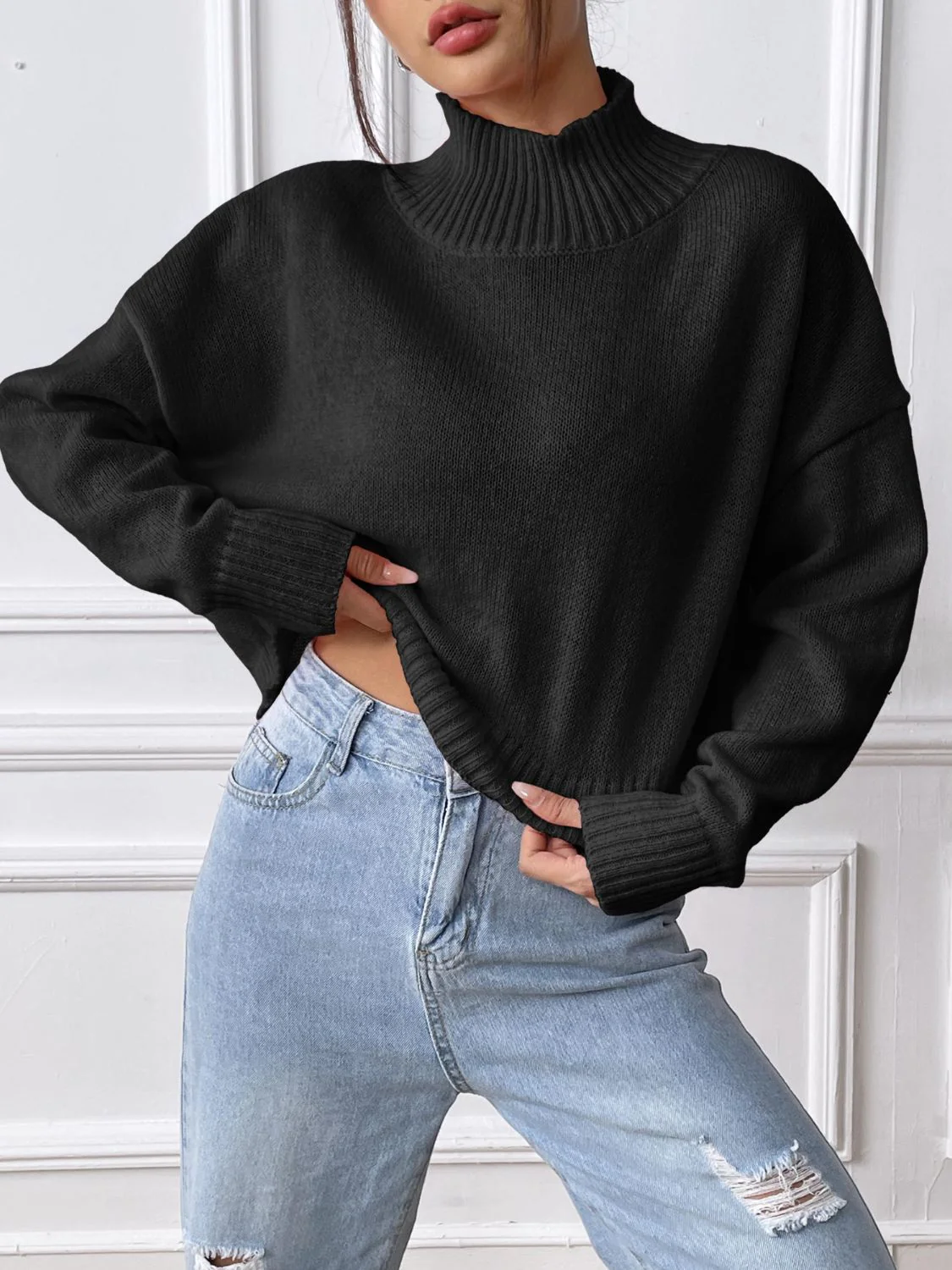 Viola | Turtleneck sweater with long sleeves - Image 8