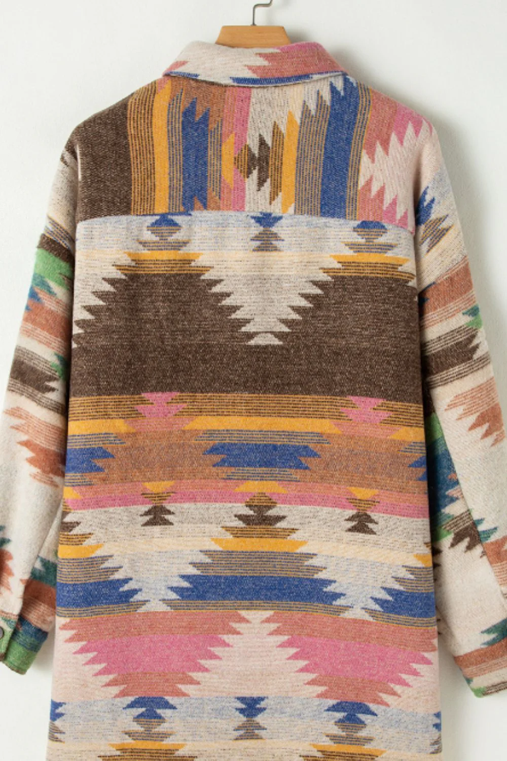 Violeta | Geometric long sleeve button down jacket - Image 8