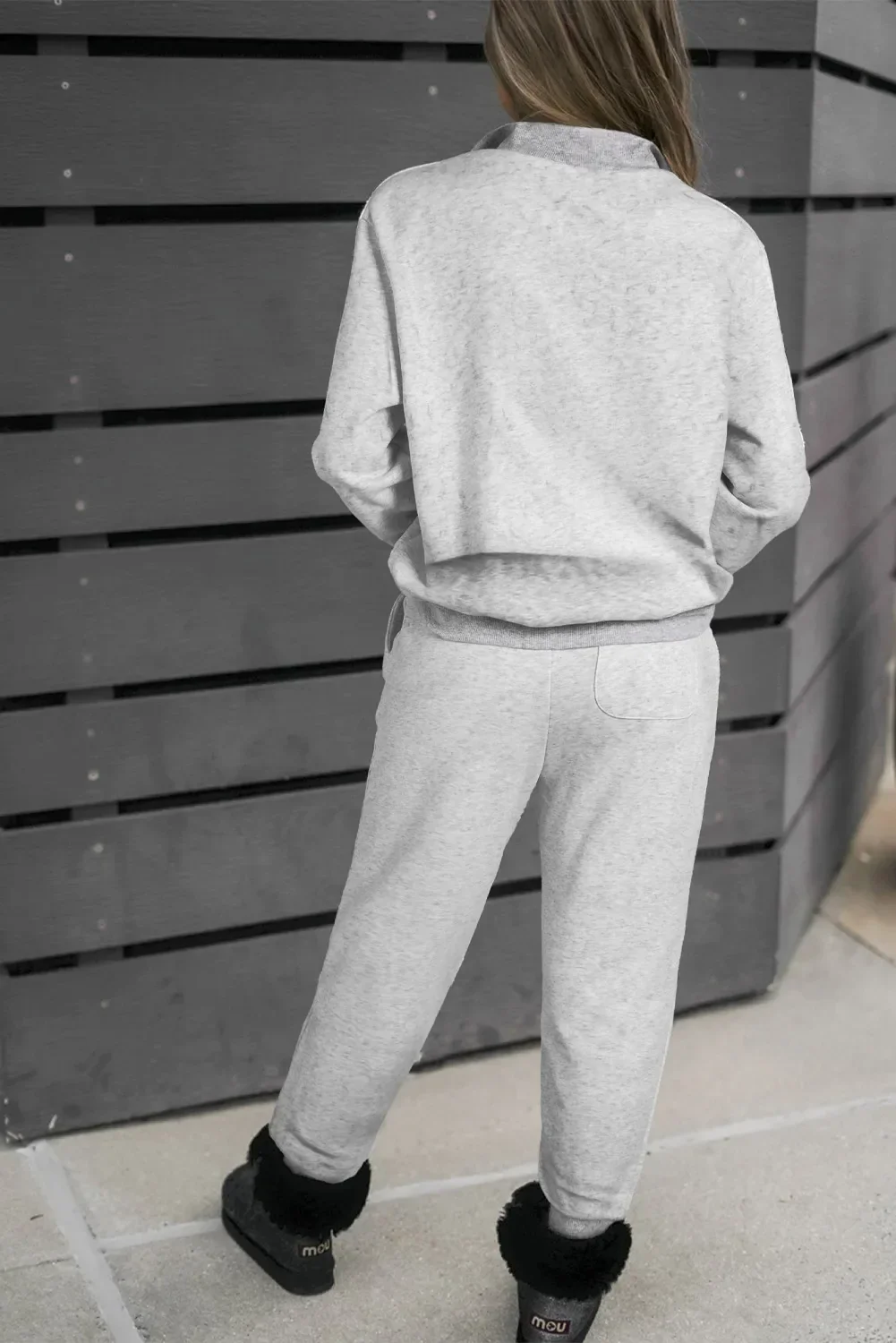 Violeta | Set of long sleeve quarter zip top and drawstring trousers - Image 2