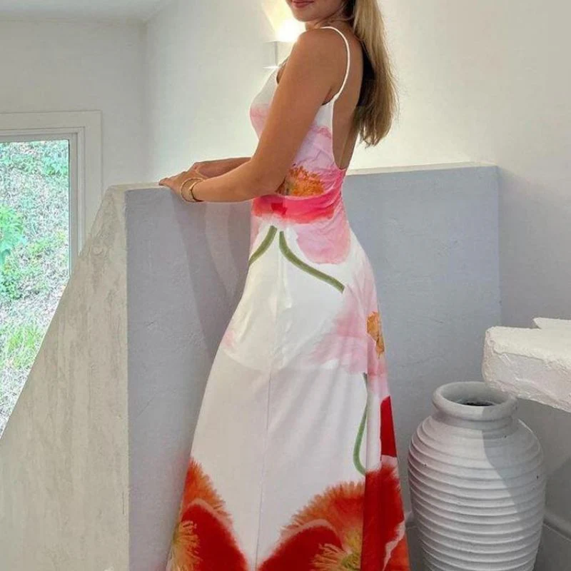 Virginia® | Floral Spaghetti Strap Maxi Dress - Image 6