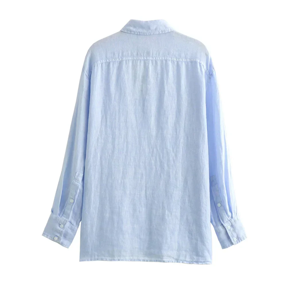 Virginia® | Loose Fit Long Sleeves Linen Women'S Fashion - Image 3