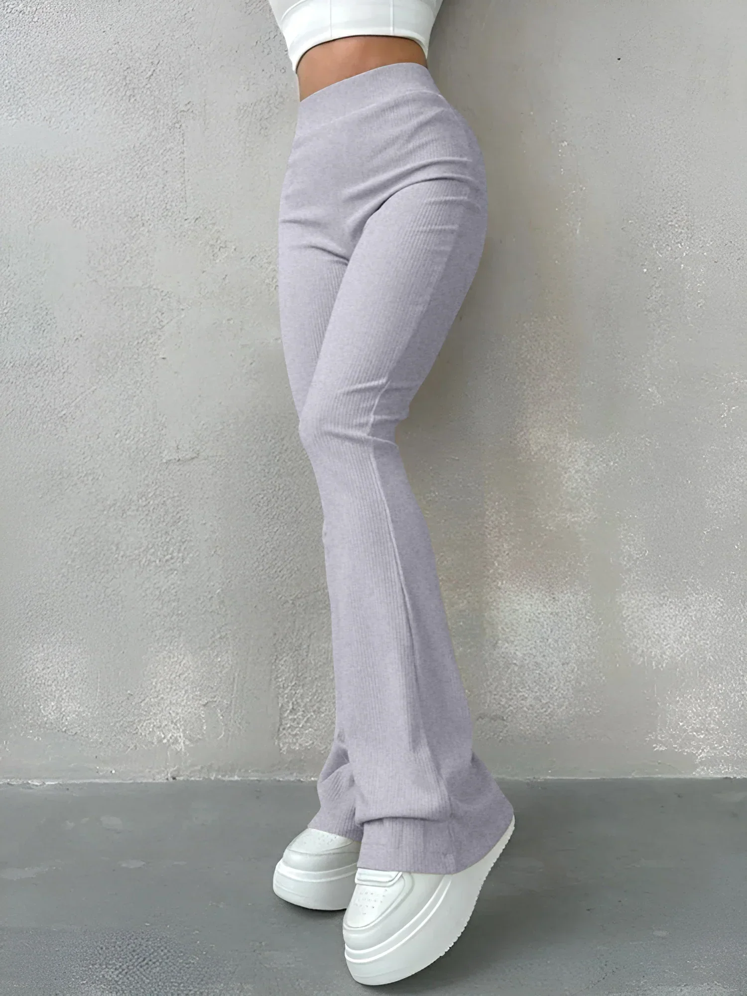 Virginia® | Ribbed Flare Pants High Waist - Image 3