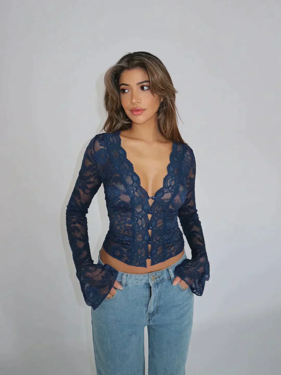 Vittoria® | Modern Fashion Lace Top Blouse - Image 7