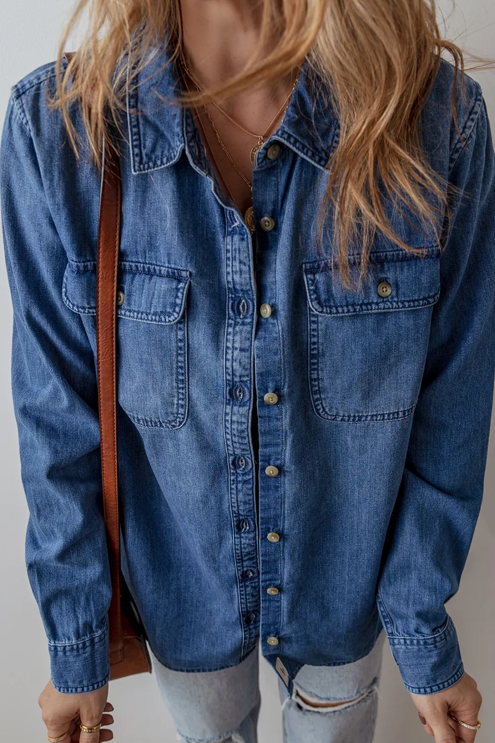 Viviana | Buttoned, long-sleeved denim jacket - Image 4