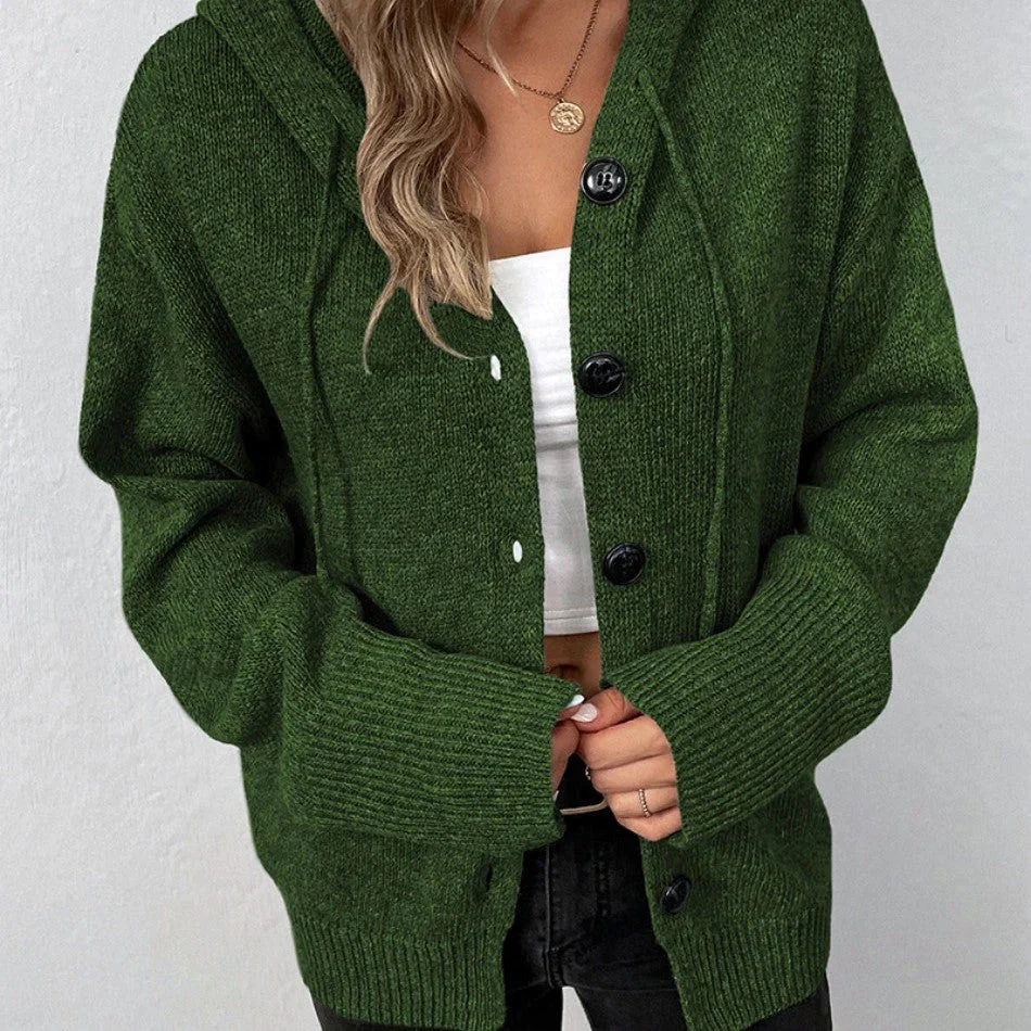 Viviana | Cardigan with drawstring and hood - Image 2