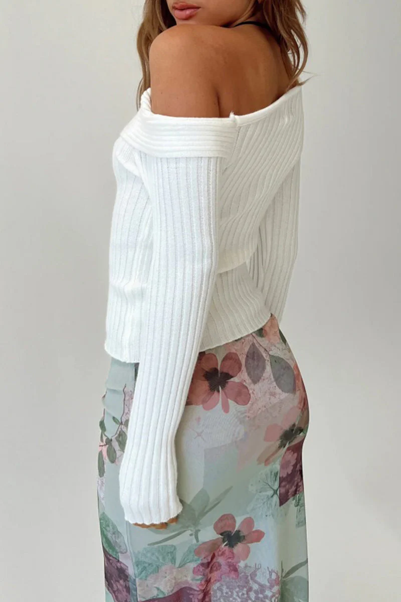 Viviana | Casual solid patchwork tops with slanted collar - Image 2