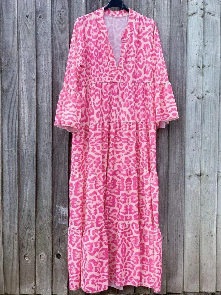 Viviana® | Long Women'S Dress With Leopard Print - Image 2