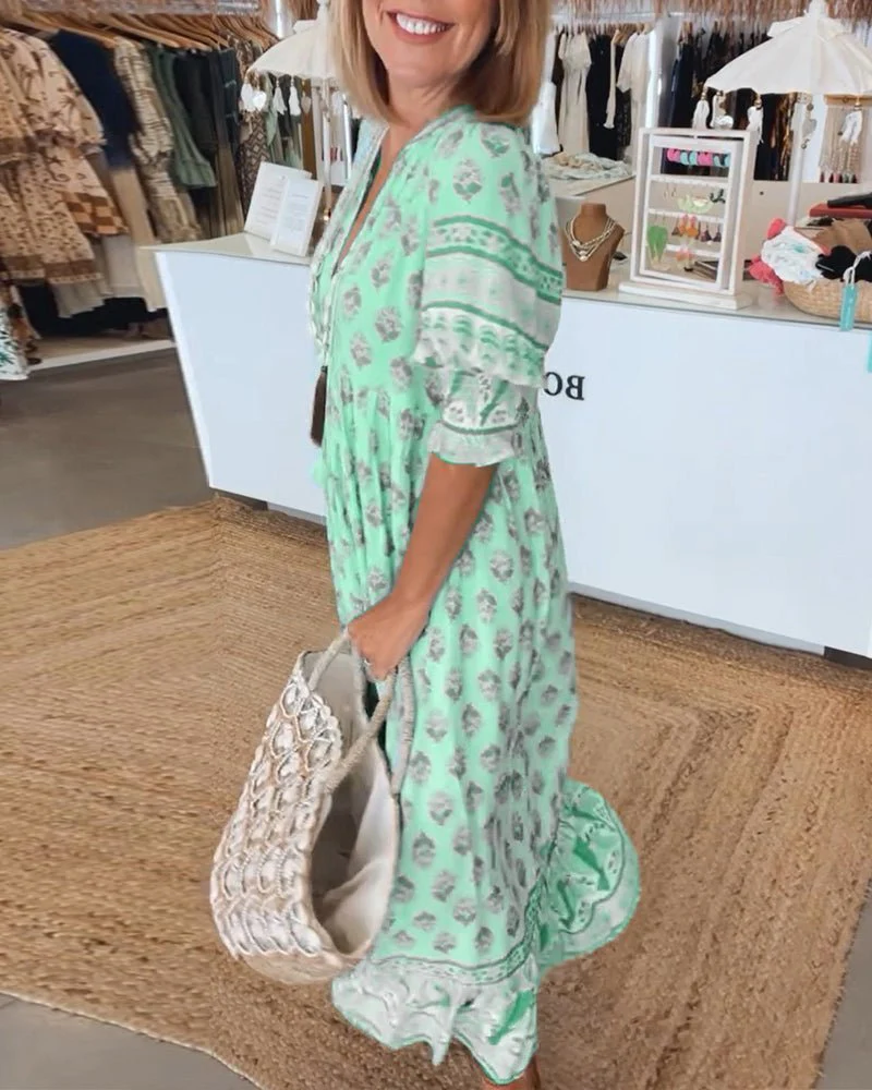 Waleska® | Chic Floral V-Neck Dress - Image 20