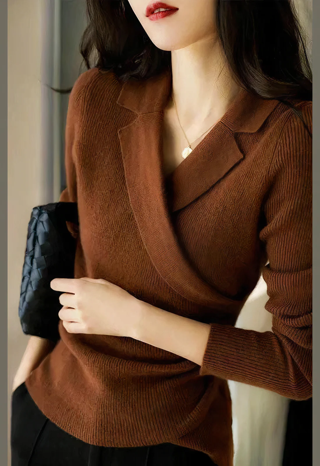 Waleska® | Criss-Cross-Strickblouse